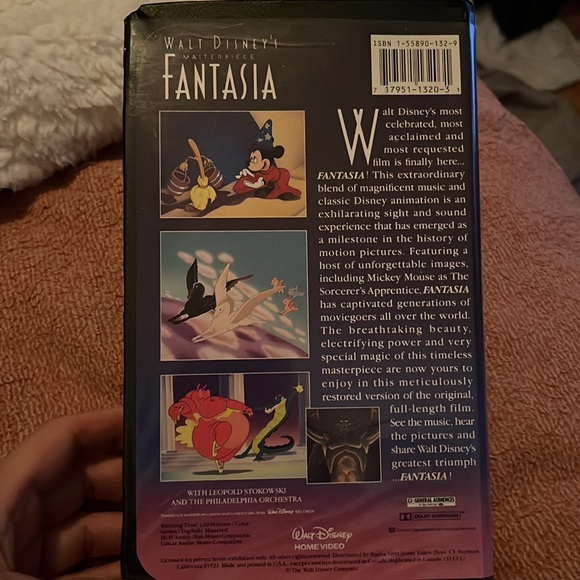 Walt Disney’s Masterpiece Fantasia (VHS, 1991) Rare Black Diamond Edition 1132. - Picture 8 of 13